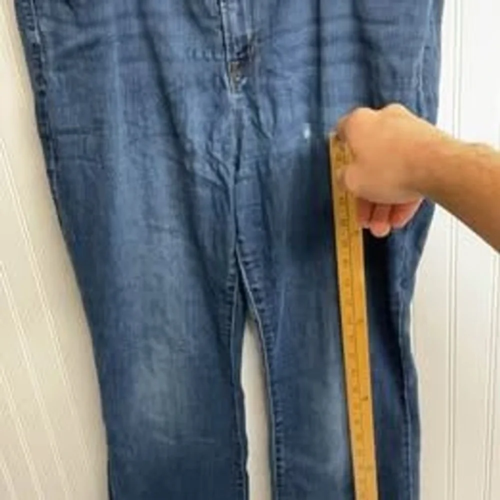 Old Navy Power Slim Straight Jeans Womens 20 Blue Medium Wash Denim High Rise